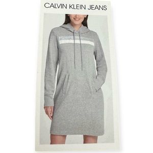 Calvin Klein Women’s Hooded Sweatshirt Dress